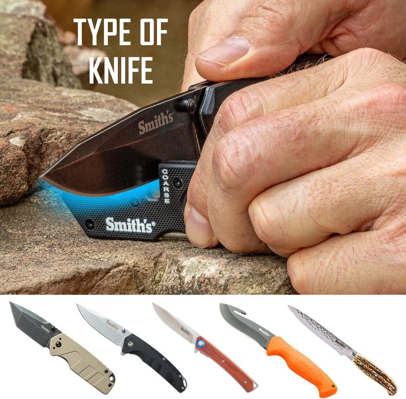 Smiths Smith’s Pocket Pal Tactical Knife Sharpener - 2 Stage Sharpener & Diamond Sharpening Rod - Pocket Clip - Outdoor Hunting Knife & Hook Sharpener - Compact & Lightweight - Image 5